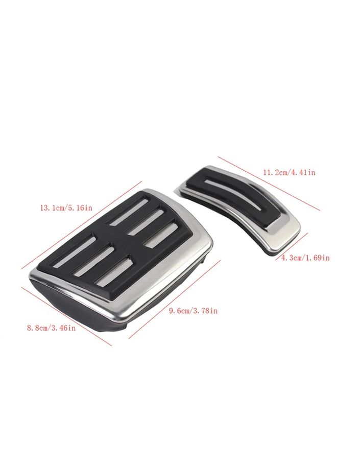 Stainless Steel Car Pedals Foot Brake Accelerator Cover Model AT - Image 2