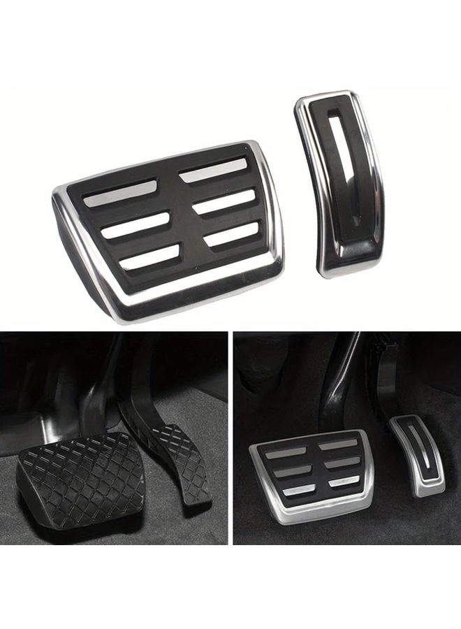 Stainless Steel Car Pedals Foot Brake Accelerator Cover Model AT - Image 1