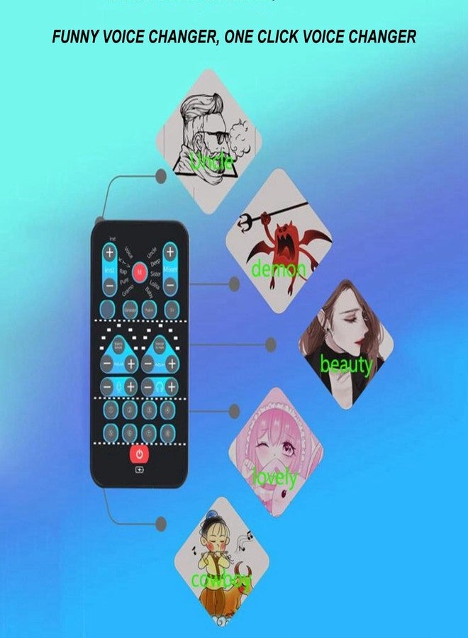 BROLEO Voice Costume, Black Voice Changer with 8 Sound Effects for Mobile Phone - Image 2