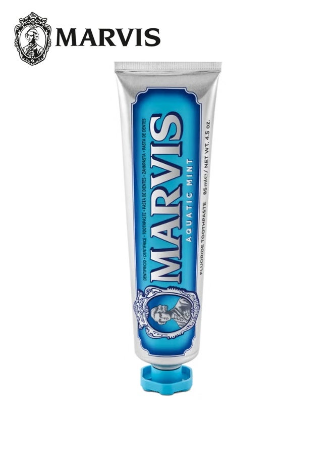 مارفيس معجون أسنان بنكهة النعناع المائي 85 مل - معجون أسنان إيطالي فاخر بنكهة النعناع البحري المنعشة - Image 1