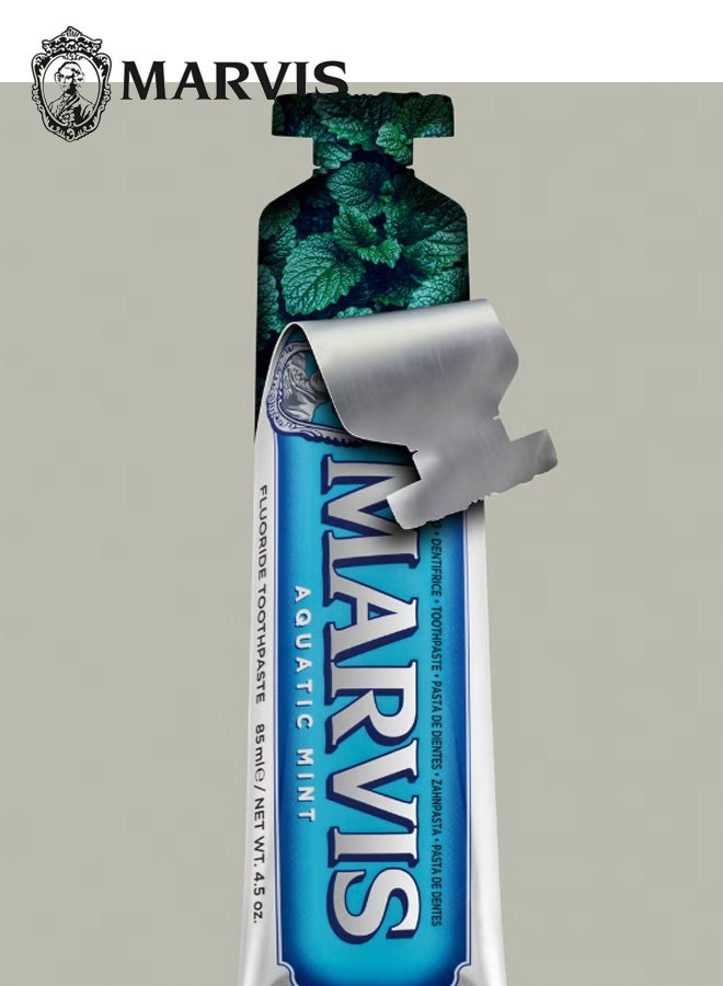 مارفيس معجون أسنان بنكهة النعناع المائي 85 مل - معجون أسنان إيطالي فاخر بنكهة النعناع البحري المنعشة - Image 5