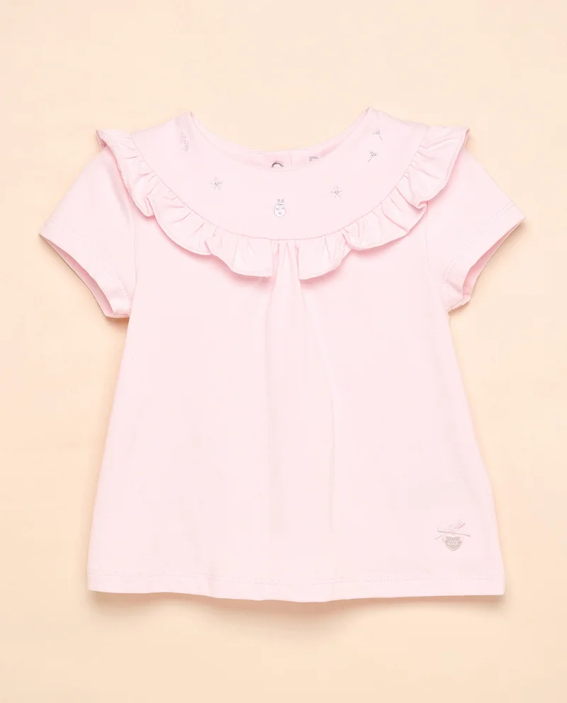 R&b Embroidered Top & Shorts Set