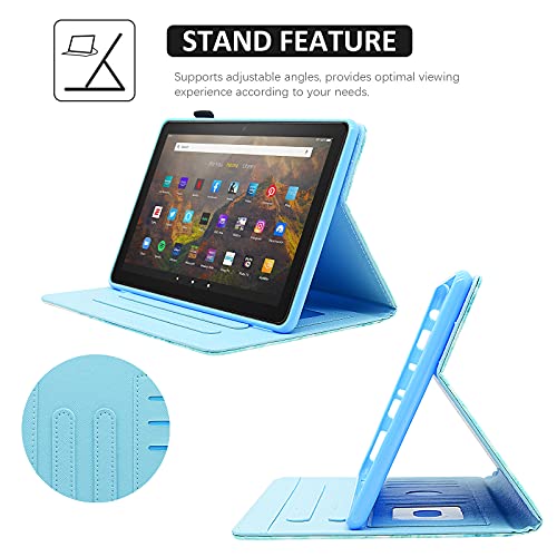 BYCeKe Case for Fire HD 8 & 8 Plus Tablet (12th/10th Generation, 2024/2022/2020 Release), Multi-Viewing Angles, Premium PU Leather Folio Stand Cover Case with Auto Sleep Wake, Beach Theme - Image 5