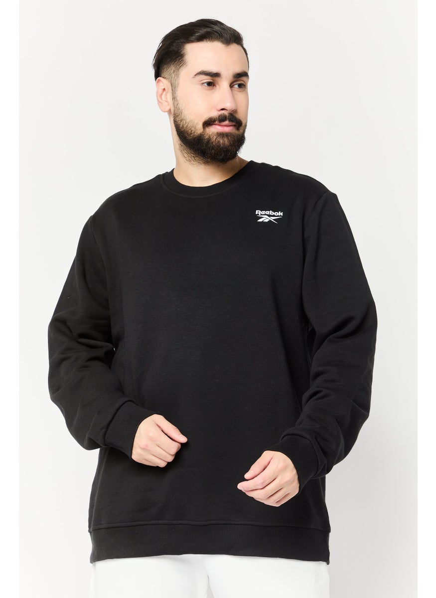 Reebok Men Sportswear Fit Long Sleeve Outdoor Sweatshirt, Black  - Image 1