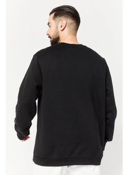 Reebok Men Sportswear Fit Long Sleeve Outdoor Sweatshirt, Black  - Image 3