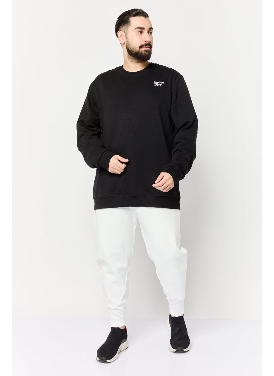 Reebok Men Sportswear Fit Long Sleeve Outdoor Sweatshirt, Black  - Image 4