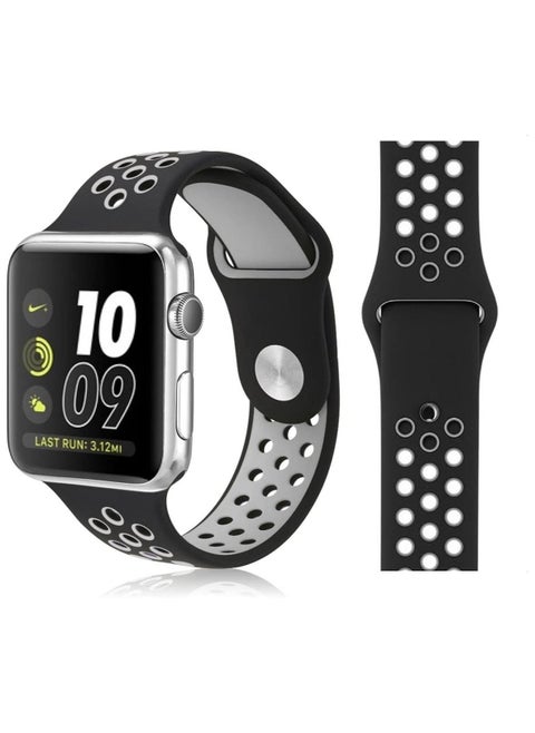 Apple Watch Soft Silicone Sport Band Nike+ Sport Edition Replacement Wrist Strap Compatible for Ultra/8/7/6/5/4/3/2/1 42/44/45/49mm