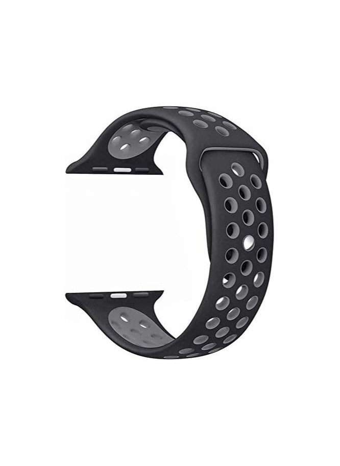 Rock Pow - Apple Watch Soft Silicone Sport Band Nike+ Sport Edition Replacement Wrist Strap Compatible for Ultra/8/7/6/5/4/3/2/1 42/44/45/49mm - Image 1