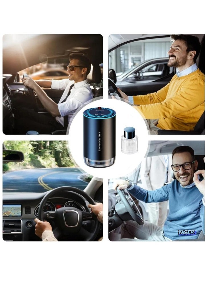 TIGER مرطب هواء للسيارة مع جهاز عرض النجوم – مرطب عطرية بسعة 150 مل مع ضوء LED نجمي، معطر هواء ذكي قابل لإعادة الشحن بسعة 300 مللي أمبير للسيارة، المنزل، المكتب، وغرفة النوم - مدمج، أنيق، ومنقي هواء مهدئ - Image 2