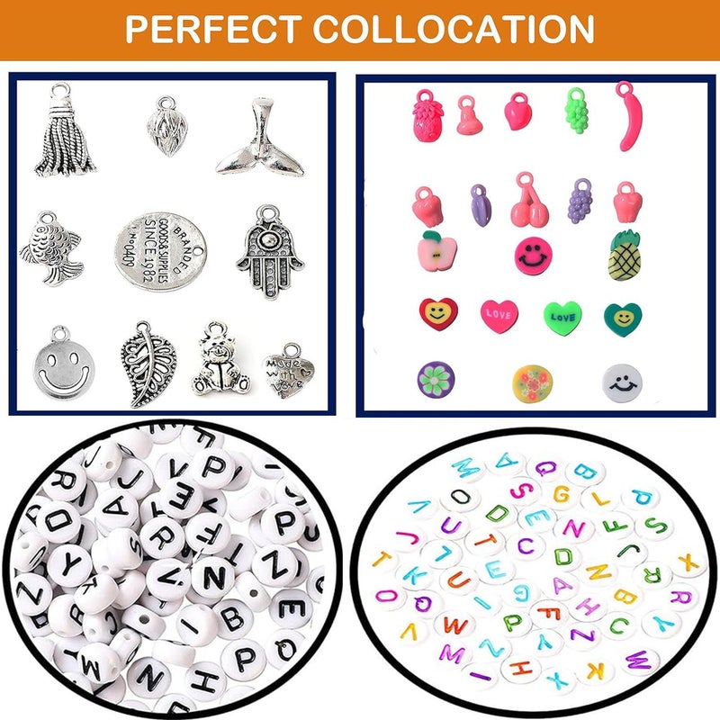 DIY Crafts DIY Crafts 4mm 12/0 28 Colors Glass Seed Beads, Charms Bracelet Jewelry Making Beads Mixed Kit Gifts for Teen Girls Crafts for Girls Ages 8-12 Birthday Gifts Christmas Pcs :- (1100)  - Image 3