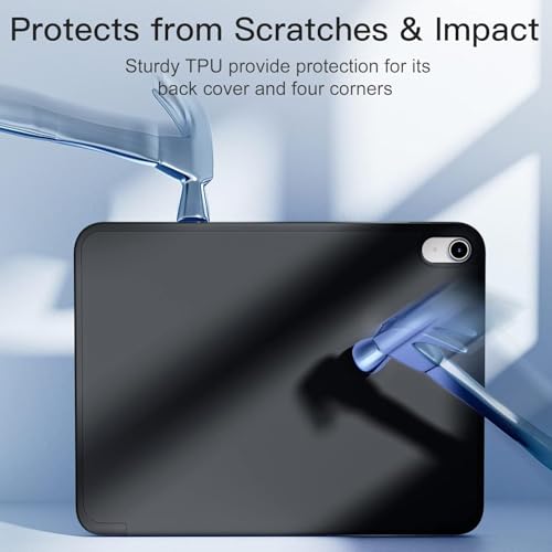 CERLINK Case for iPad (A16) 11th/10th Generation (2025/2022)-Auto Sleep/Wake Cover Pencil Holder Soft Flexible Case Recoil Series for Apple iPad 10th/11th Gen (Black) - Image 5