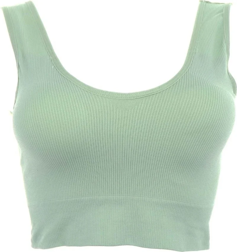 Form Angel 5704 Women's Thick Strap Crop with Ribbed Pad
