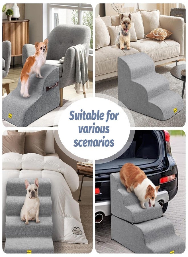 Gimars Extra Wide Sturdy 30D High Density Foam Dog Stairs for Sofa, Pet Stair for Small Medium Dog, Non-Slip, Easy Clean Removable Washable Cover - Image 5
