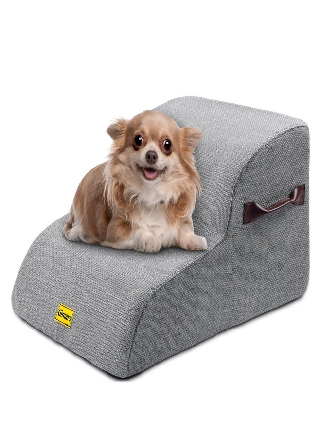 Gimars Extra Wide Sturdy 30D High Density Foam Dog Stairs for Sofa, Pet Stair for Small Medium Dog, Non-Slip, Easy Clean Removable Washable Cover - Image 1