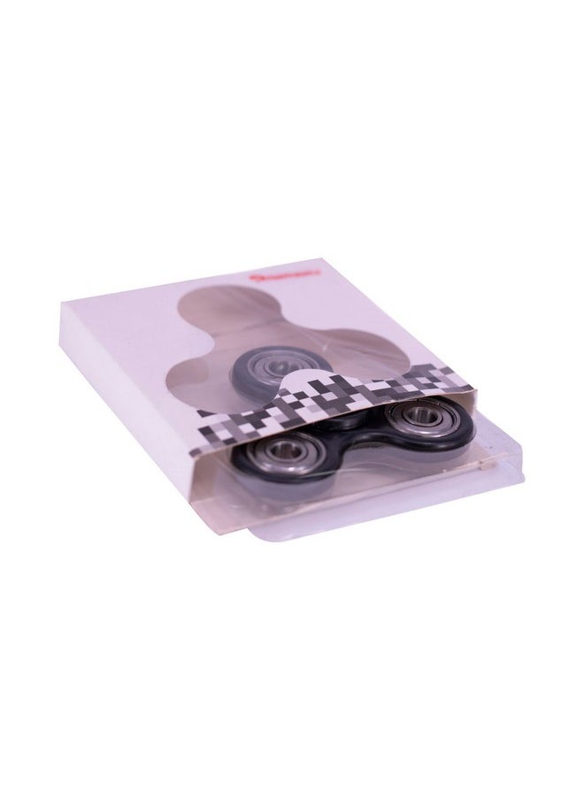 Premsons - Premsons® Hand Spinner Desk Toy - High Speed Smooth Finger Spin Sensory Fidget Stress Relief Game Play for Kids & Adults - Birthday Party Gift - Four Bearing - Black + Silver Bearing - Image 1