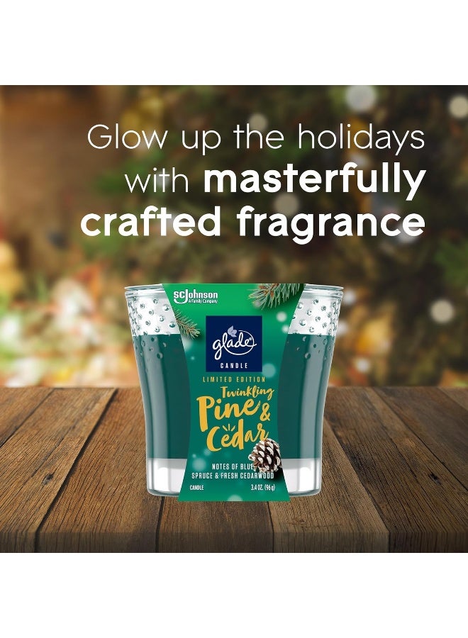 Glade Candle Jar, Air Freshener, Twinkling Pine And Cedar, 3.4 Oz  - Image 2