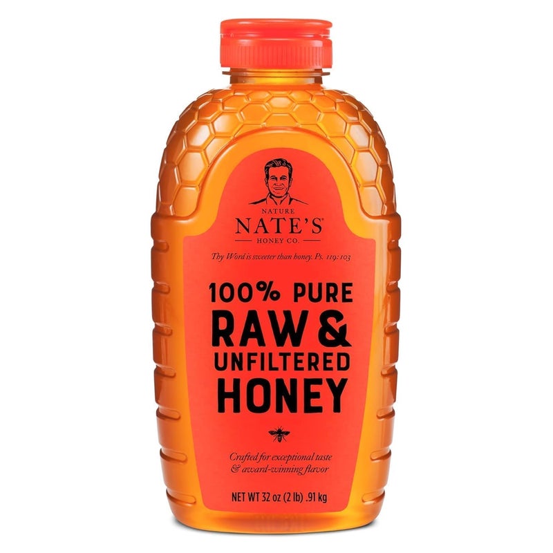 Nature Nate's Nate's 100% Pure, Raw & Unfiltered Honey - Award-Winning Taste, 32oz. Squeeze Bottle - Image 1