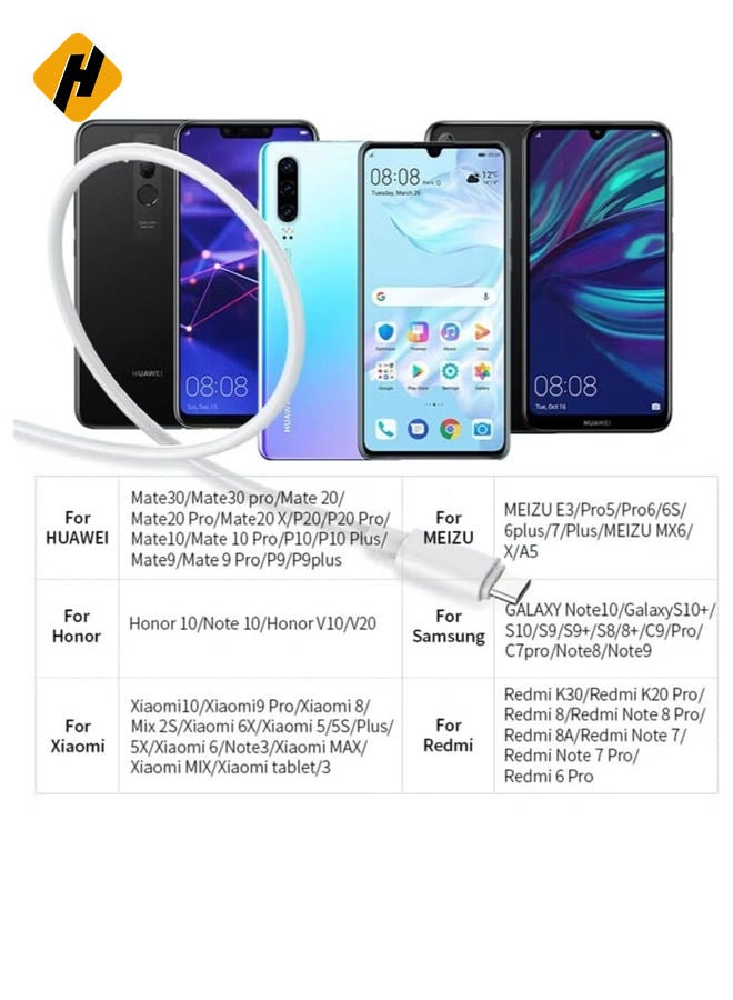 هوها كابل USB C 5A شحن سريع كابل USB Type C Charger (2 Pack) متوافق مع Huawei P20 Lite Mate 20 Pro P20 Samsung S10 Plus S9 S8 Note 9 LG G5 G6 XIAOMI MI A2 MI 9 ETC - Image 5