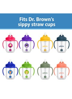 Dr. Brown's طقم استبدال القشة لكوب الشرب الأول للأطفال من دكتور براونز مع قشة واحدة وفرشاة تنظيف واحدة، خالية من مادة بيسفينول أ  - Image 3