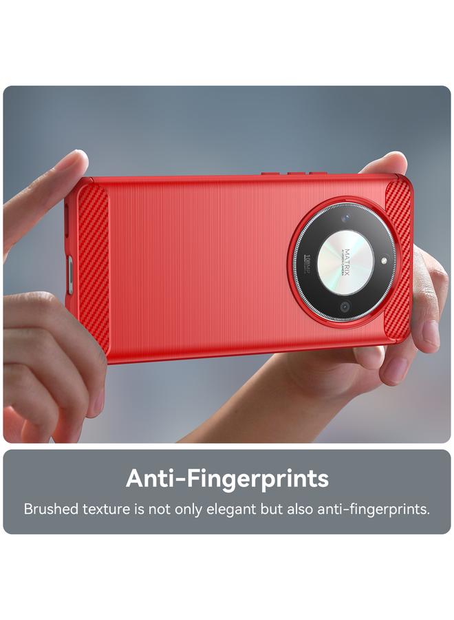 اس-توب جراب لهاتف Honor Magic6 Lite 5G مصنوع من ألياف الكربون TPU بتصميم ناعم الملمس - Image 5