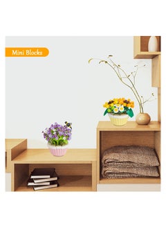 KASTWAVE Mini Sunflower Bonsai Tree Building Block Set Cute Pot Plant Toys Kit Love Romantic Gifts Creative Home Decor for Girlfriends Women Adults  - Image 3