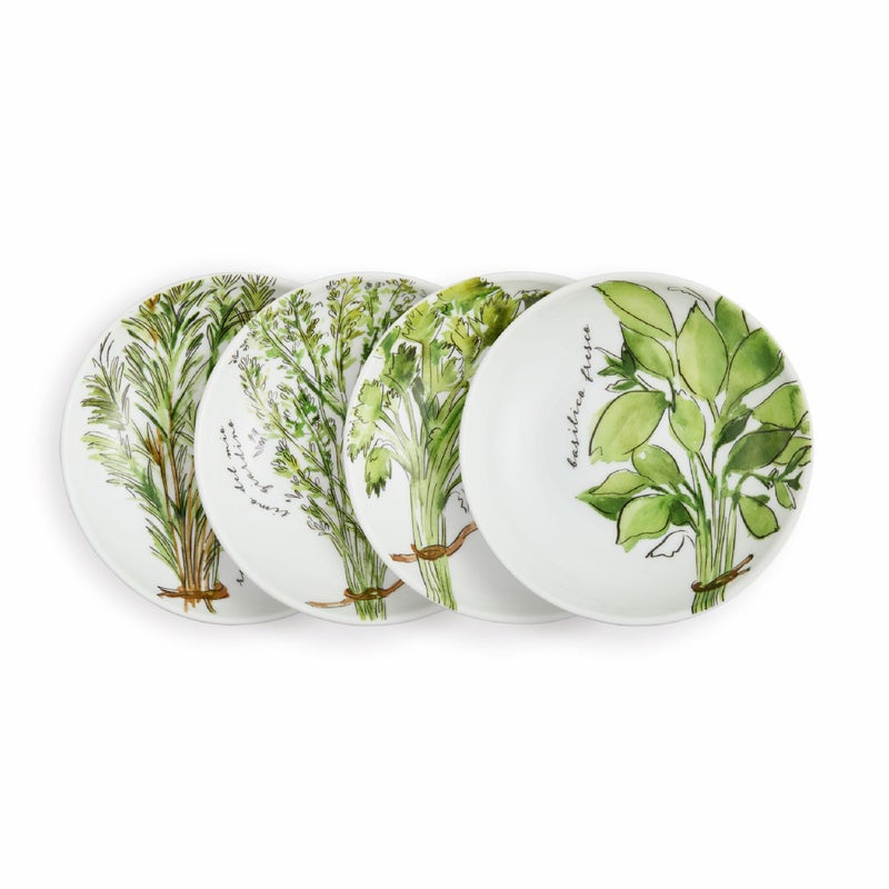 Rosanna Erbe Italiane Dipping Dishes â€“ Porcelain Sauce Dishes, Perfect Side Dish Bowls for Bread, Olive Oil, Condiments & Dips - Image 1