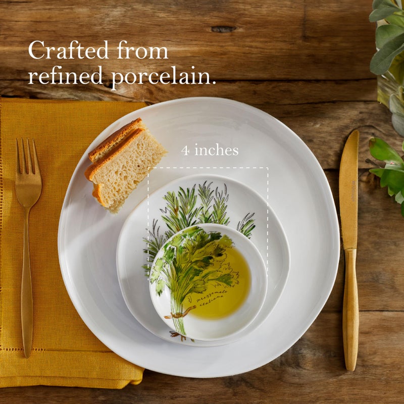 Rosanna Erbe Italiane Dipping Dishes â€“ Porcelain Sauce Dishes, Perfect Side Dish Bowls for Bread, Olive Oil, Condiments & Dips - Image 2