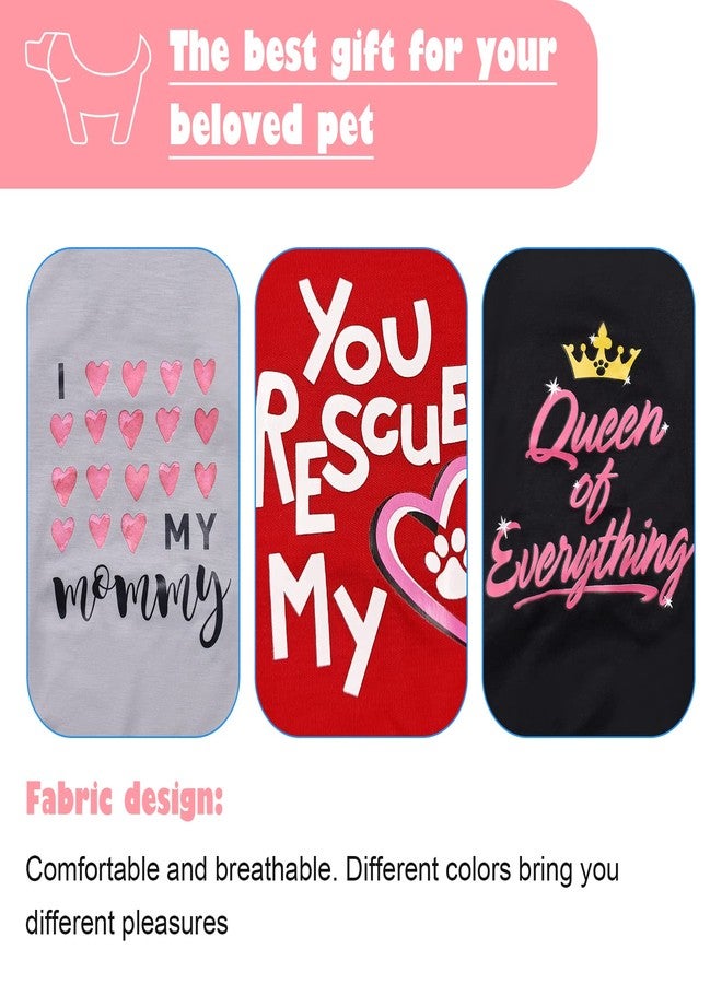 KATOLK 6 Pack Dog Clothes for Small Dogs Girl, Soft and Breathable Puppy Kitten Dog Shirts with Letters for Pet Cats, Summer Dogs' T-Shirts Apparel Sleeveless Vests for Chihuahua Yorkies (XS) - Image 5