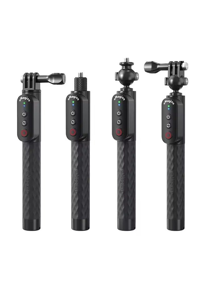 AMAGISN Remote Selfie Stick Bluetooth 5.1 RC Grip 1m Pole For Insta 360 X4 X3 Ace Pro GoPro 13 12 11 10 Smartphones Accessories - Image 3