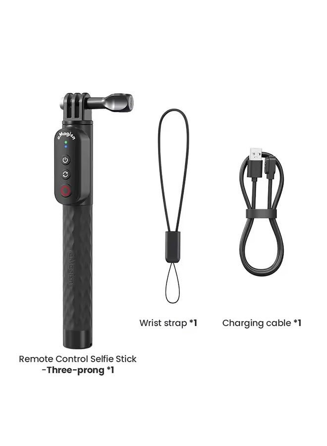 AMAGISN Remote Selfie Stick Bluetooth 5.1 RC Grip 1m Pole For Insta 360 X4 X3 Ace Pro GoPro 13 12 11 10 Smartphones Accessories - Image 1