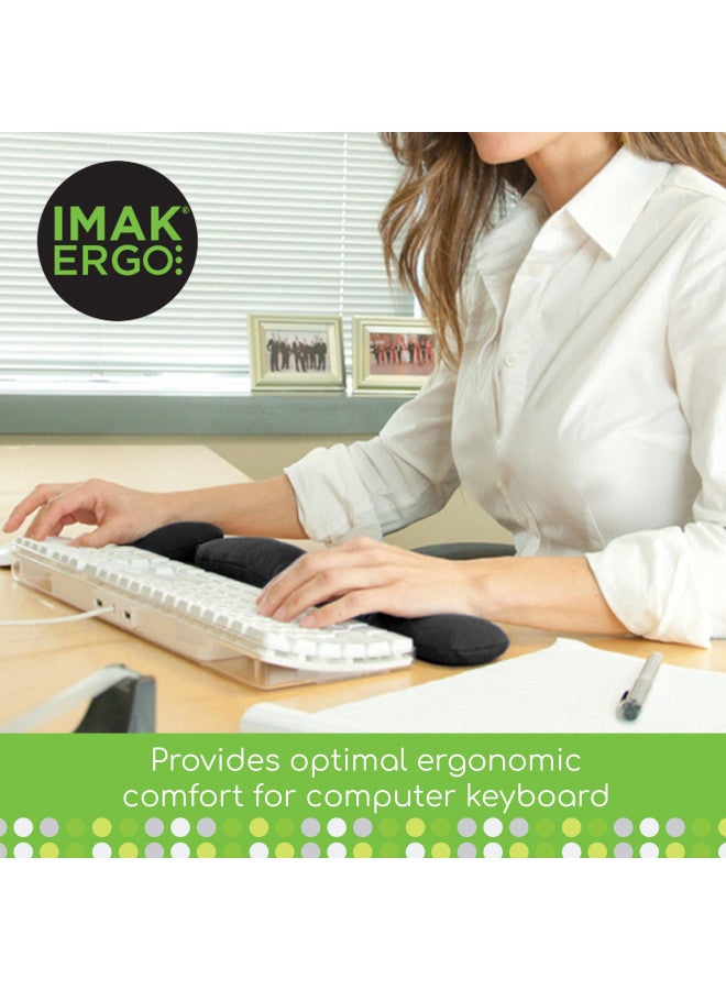 Imak Brownmed - IMAK Ergo Wrist Cushion for Keyboard - Wrist Rest for Computer Keyboard - Comfortable Keyboard Wrist Pad - Ergonomic Wrist Support for Working, Gaming & More at Desk