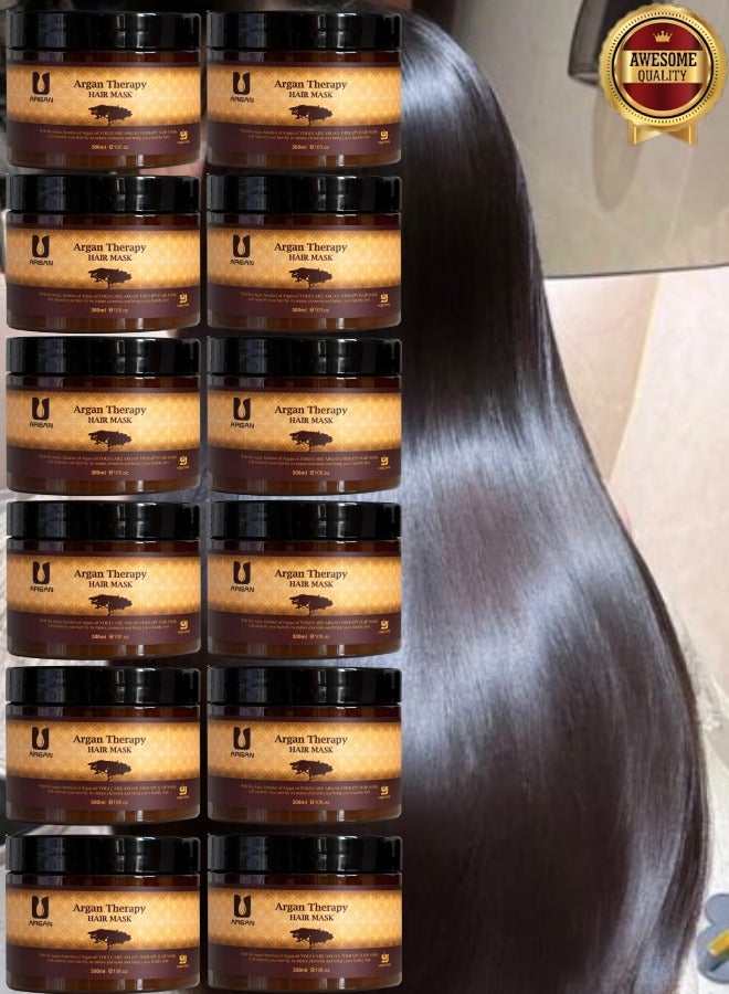 Argan 12 Pieces Argan Therapy Hair Mask 300ml  - Image 1
