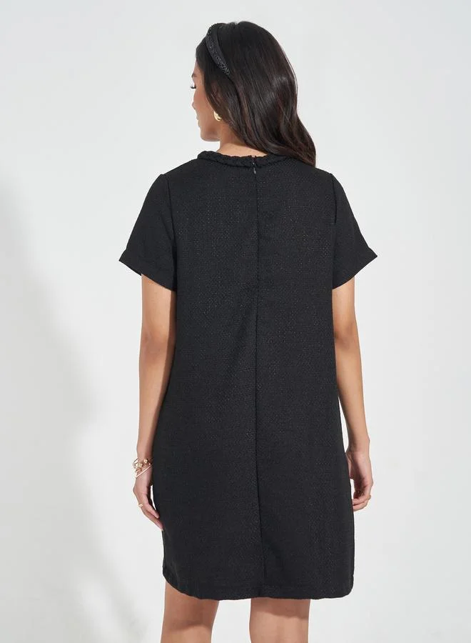 Styli Textured Mini Dress