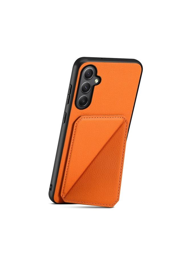 اس-توب جراب لهاتف Samsung Galaxy A35 5G D04 من جلد العجل مع حامل بطاقة مزدوج - Image 3