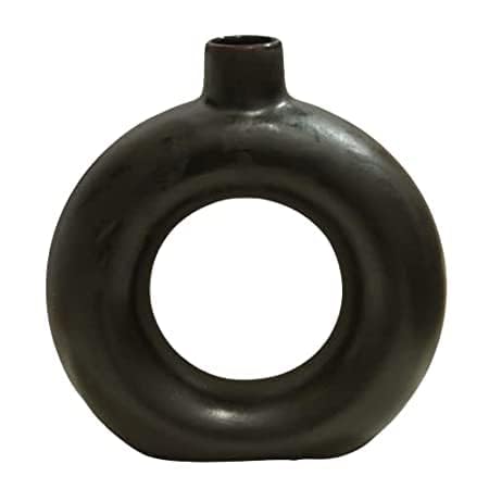KRAFTLIK HANDICRAFTS Kraftlik Handicrafts Ceramic Ring Planter Decorative Vases for Home Decor Center Table Flowers Pot Living Room Decoration and Party Centerpieces Ring Shape Planter Flower Pot  - Image 1