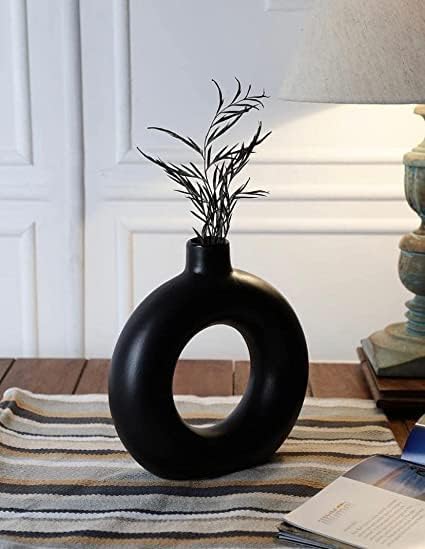 KRAFTLIK HANDICRAFTS Kraftlik Handicrafts Ceramic Ring Planter Decorative Vases for Home Decor Center Table Flowers Pot Living Room Decoration and Party Centerpieces Ring Shape Planter Flower Pot  - Image 4