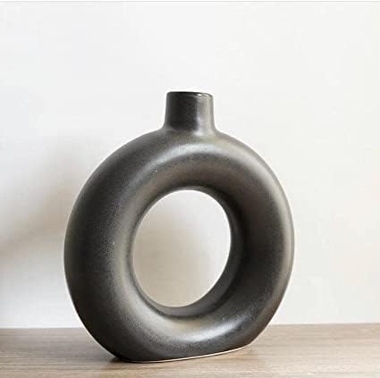 KRAFTLIK HANDICRAFTS Kraftlik Handicrafts Ceramic Ring Planter Decorative Vases for Home Decor Center Table Flowers Pot Living Room Decoration and Party Centerpieces Ring Shape Planter Flower Pot  - Image 2