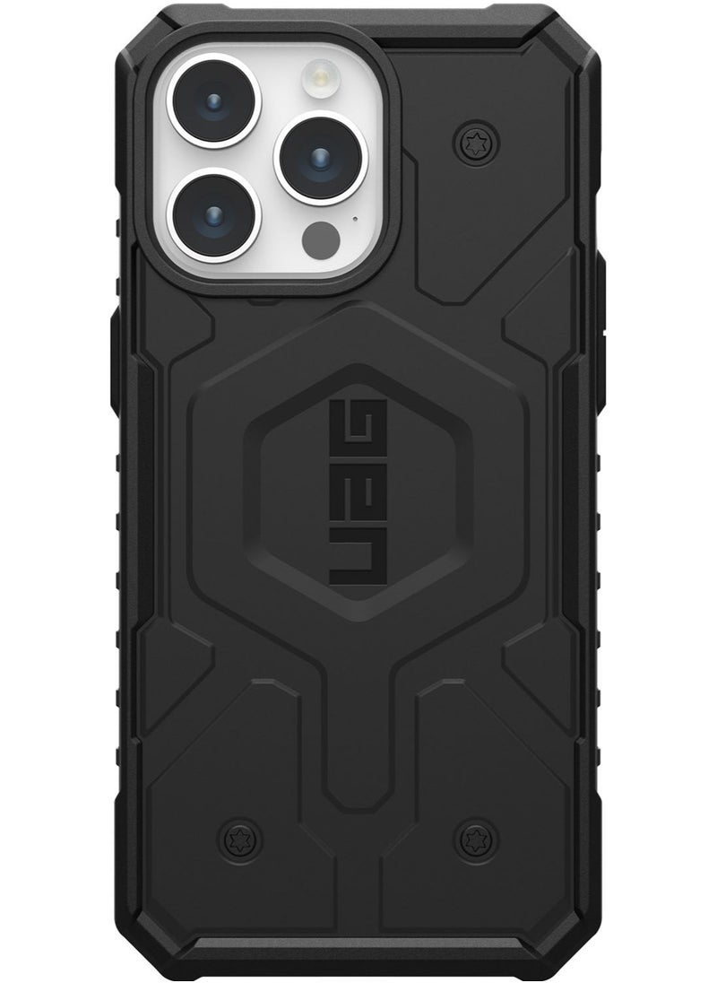 Urban Armor Gear - غطاء حماية UAG Pathfinder MagSafe لهاتف iPhone 15 Pro Max [تم اختباره من ارتفاع 18 قدمًا] - أسود - Image 1