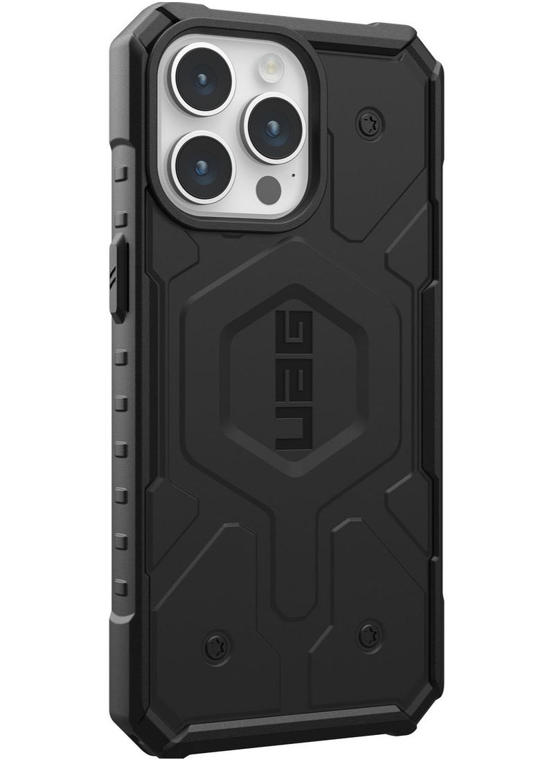 Urban Armor Gear - غطاء حماية UAG Pathfinder MagSafe لهاتف iPhone 15 Pro Max [تم اختباره من ارتفاع 18 قدمًا] - أسود - Image 1