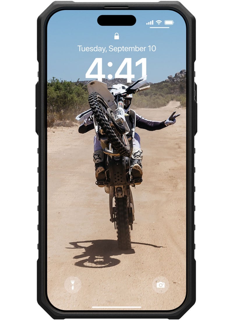 Urban Armor Gear - غطاء حماية UAG Pathfinder MagSafe لهاتف iPhone 15 Pro Max [تم اختباره من ارتفاع 18 قدمًا] - أسود - Image 1