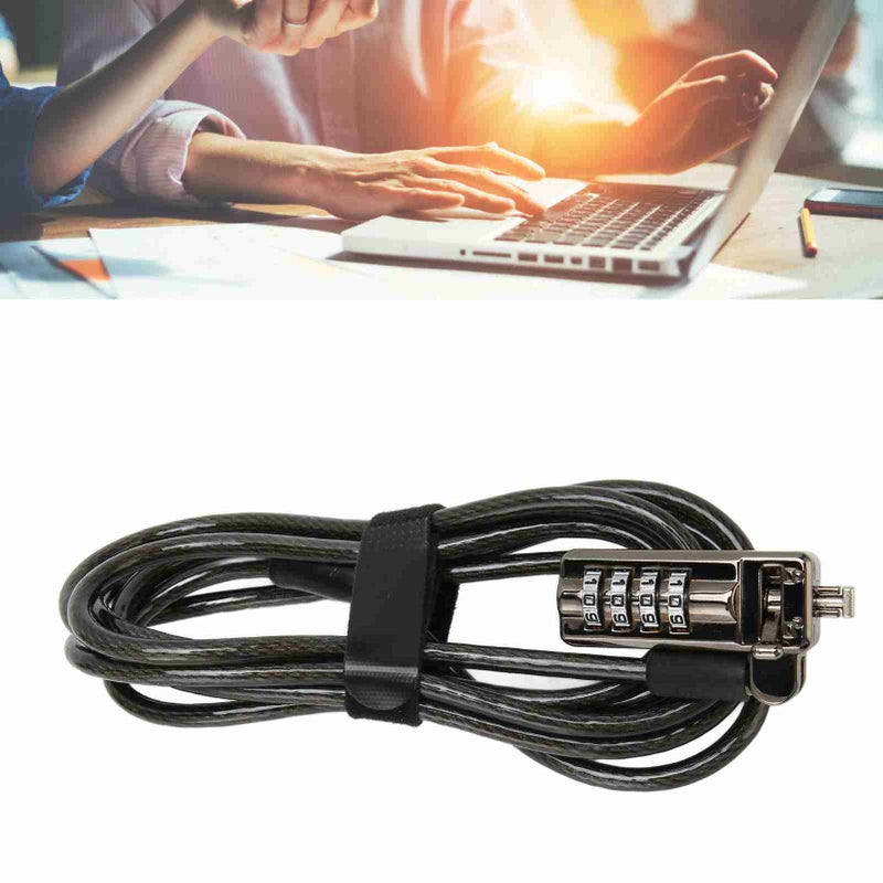 Laptop Cable Lock Theft Deterrent Keyless Lock Laptop Lock Security Cable with 4 Digit Password Protections for Lenovo Black - Image 1