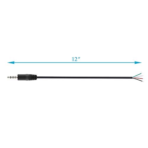 Fancasee 10 Pack 3.5mm 1/8" to Speaker Wire TRRS Stereo Male Plug to Bare Wire Pigtail 3.5mm Jack Connector Adapter Repair Audio Cable for Microphone Headphone Headset Earphone Speaker - Image 4