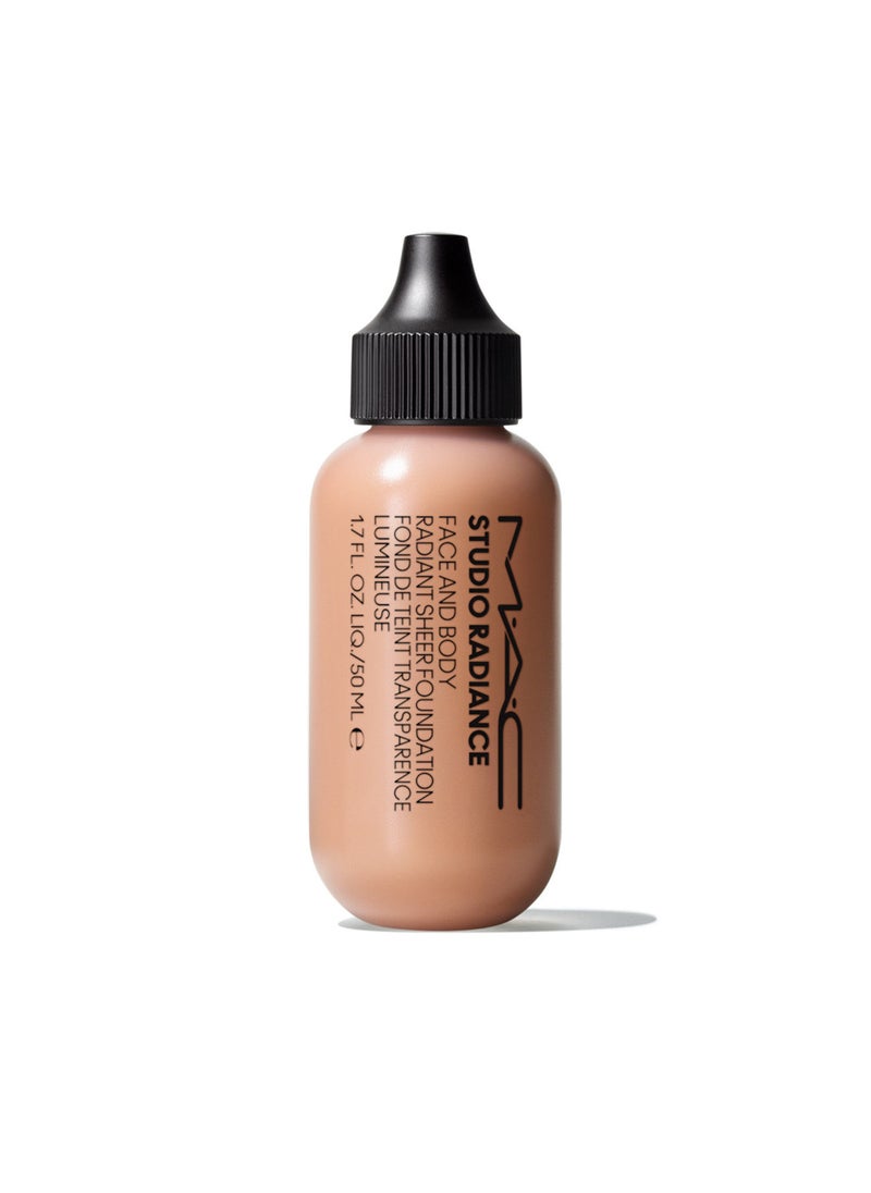 MAC Cosmetics Studio Radiance Face and Body Radiant Sheer Foundation Light beige with peachy undertones for light skin W2  - Image 1