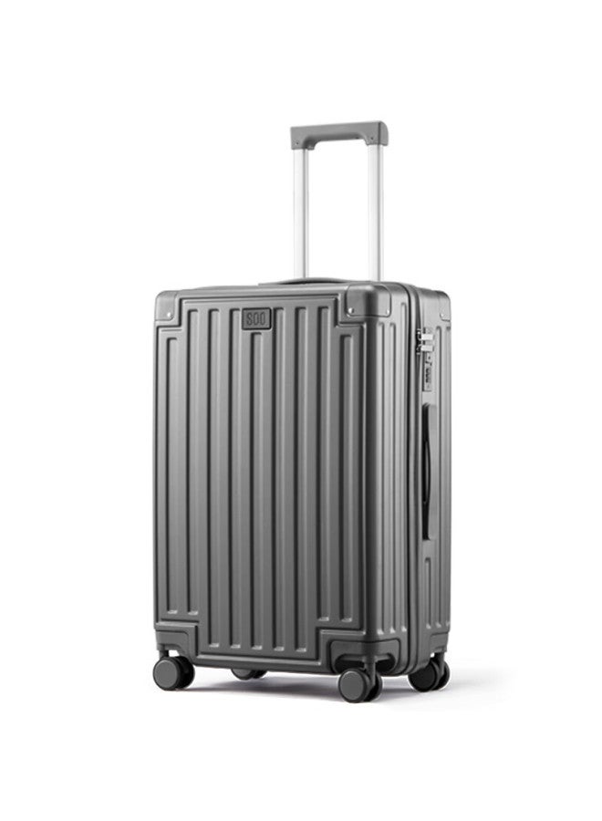 Soo Stylish Luggage With Cup Holder, Suitcase, Travel Case, Small Carry-on, Password Lock, Gray, 20 Inches - Image 1