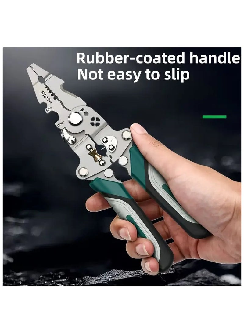 Loquat Multifunctional Foldable Wire Strippers, Multifunctional Wire Stripper, Cable Wire Cuttimg Crimper Tool, Special Wire Strippers for Electricians, Can Strip Wires, Cut Wires, Twist Water Pipes, Crimp - Image 5