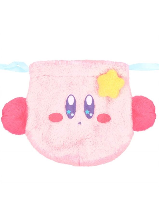 Lopbraa Star Plush Pink Drawstring Plushie Kawaii Bag Travel Purse Makeup Cosmetic Storage Bags Organizer (Style Two) - Image 1