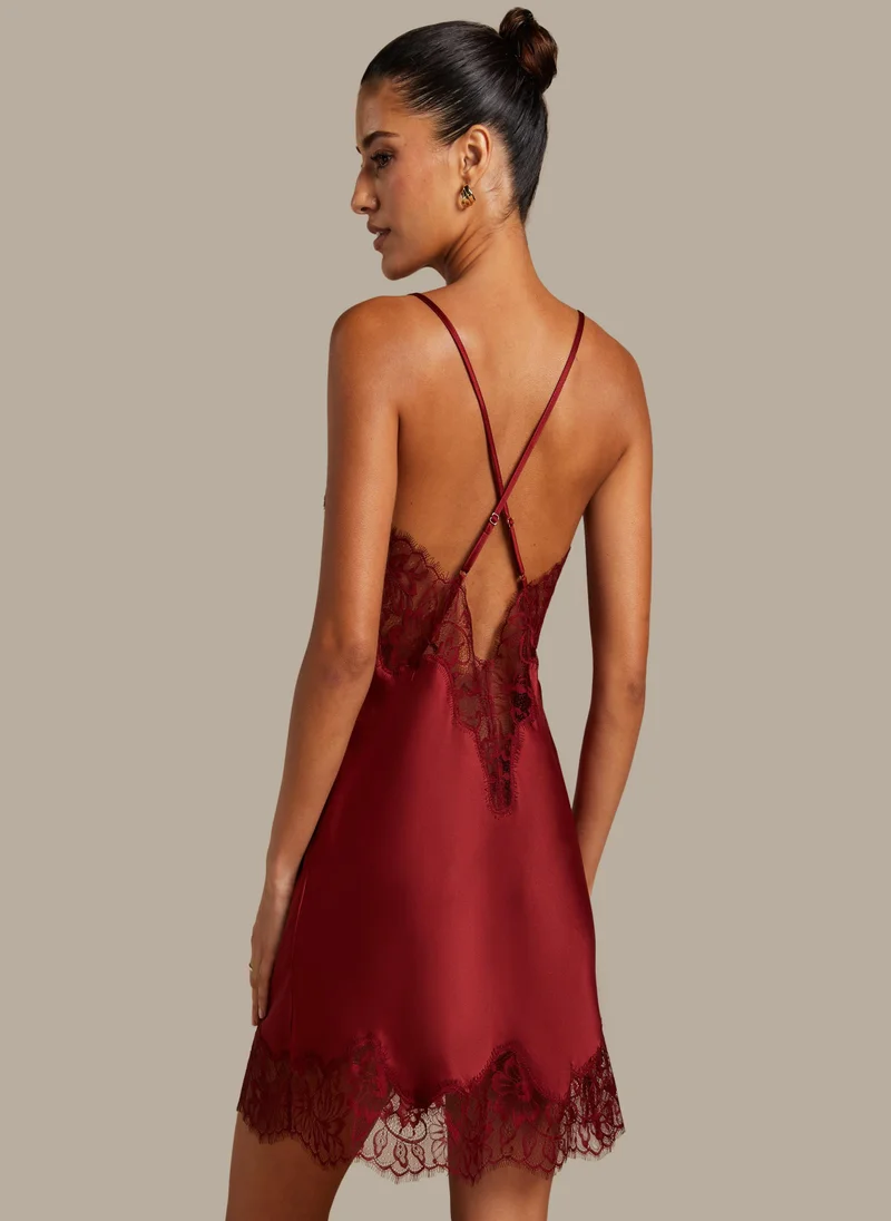 hunkemoller Lace Detail Strappy Nightie