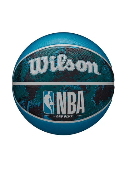Wilson NBA Drv Plus Vibe Outdoor Basketball - Size 7 for +12 years old and Adults - Black/Blue