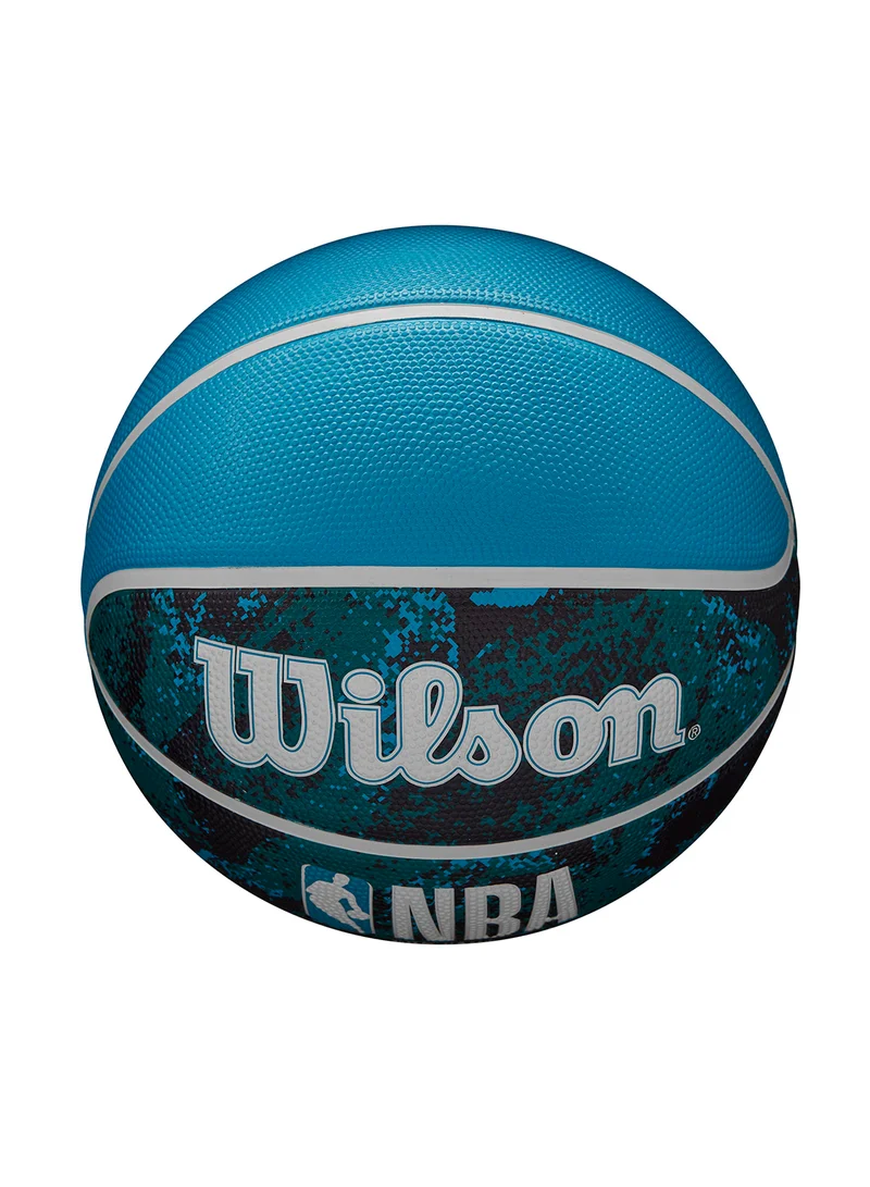 Wilson NBA Drv Plus Vibe Outdoor Basketball - Size 7 for +12 years old and Adults - Black/Blue