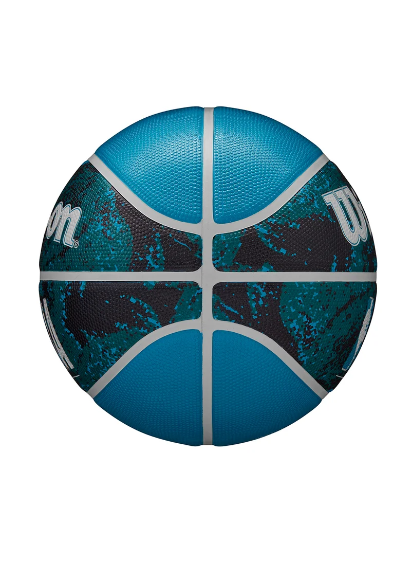 Wilson NBA Drv Plus Vibe Outdoor Basketball - Size 7 for +12 years old and Adults - Black/Blue